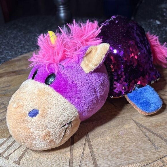 11” Flip-A-Zoo Geo Giraffe Ava Hippo Stuffed Animal
Plush Toy Reversible Sequins - Picture 2 of 16